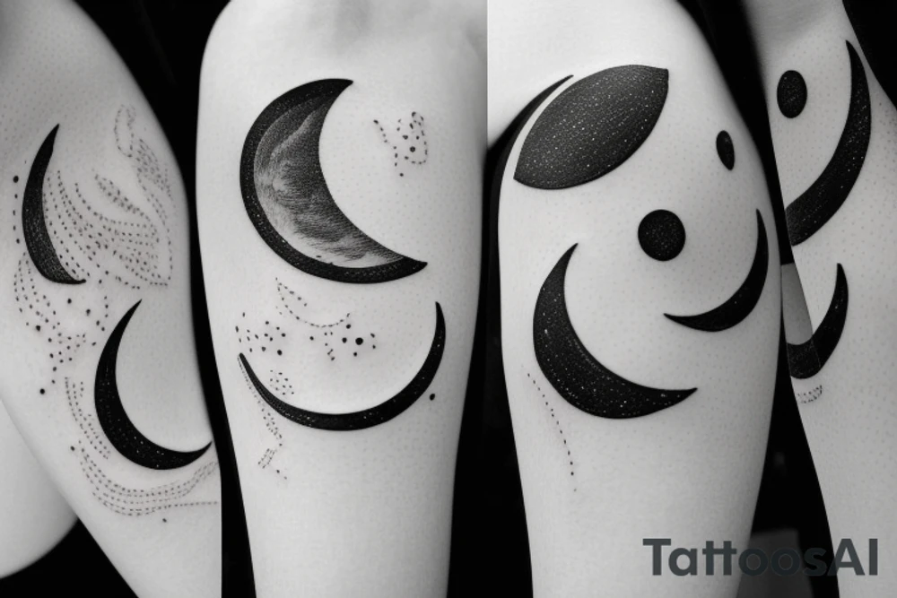 Phases of the moon tattoo idea