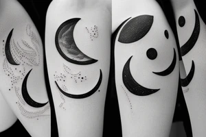 Phases of the moon tattoo idea