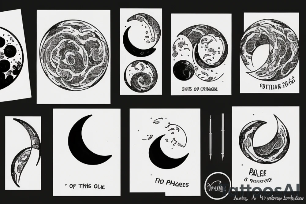 Phases of the moon tattoo idea