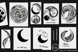 Phases of the moon tattoo idea