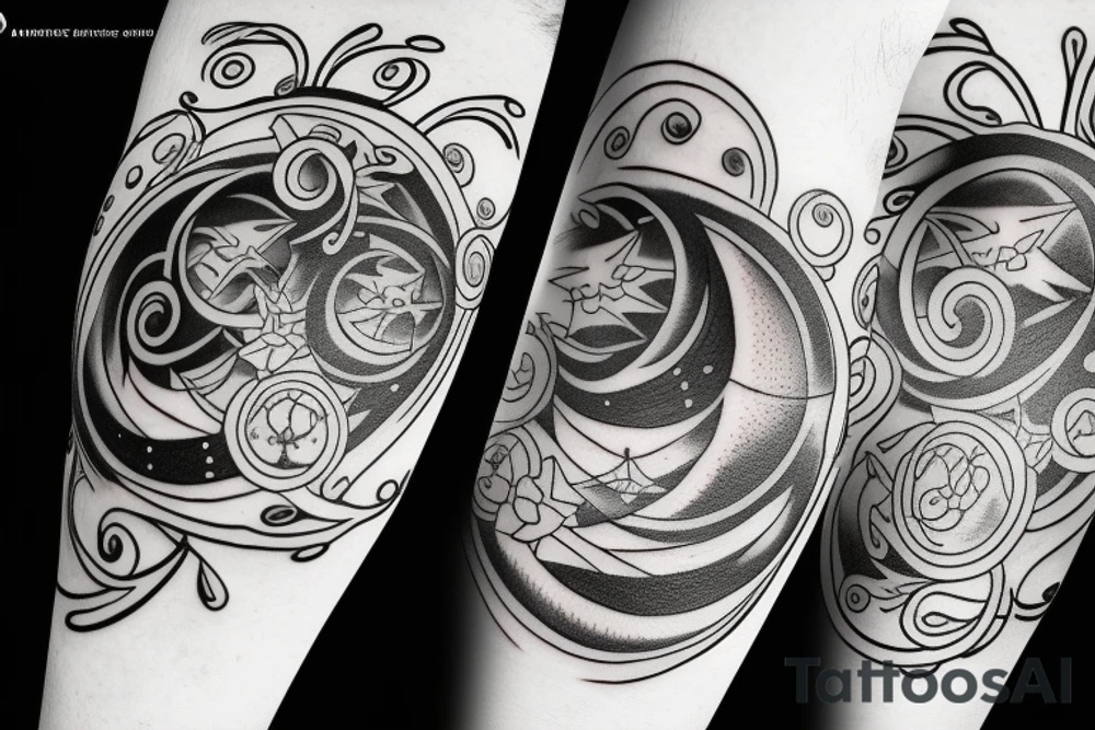 Phases of the moon line tattoo tattoo idea