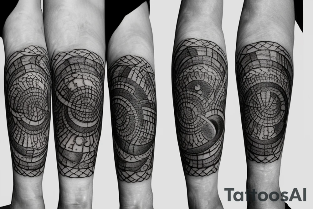 Phases of the moon line tattoo on spine tattoo idea