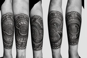 Phases of the moon line tattoo on spine tattoo idea