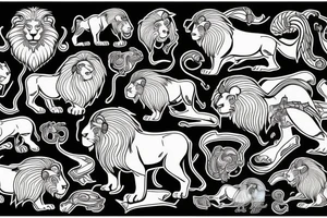 lion and a ram tattoo idea