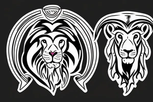 lion and a ram tattoo idea