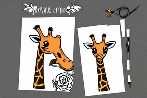 giraffe vomiting tattoo idea