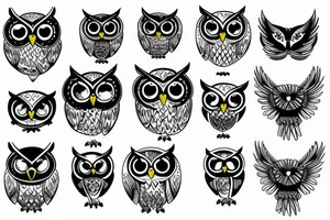 owl with light tattoo idea