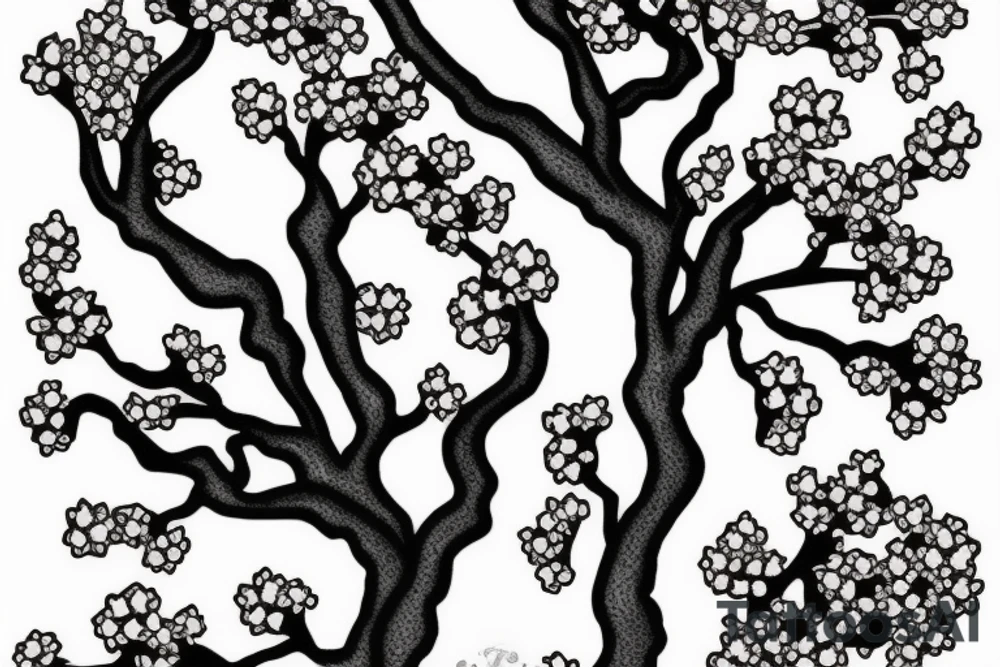Cherry blossom tree tattoo idea