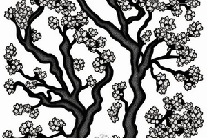 Cherry blossom tree tattoo idea