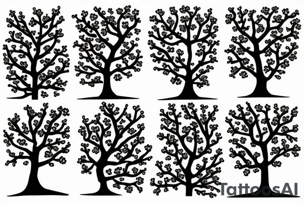 Cherry blossom tree tattoo idea
