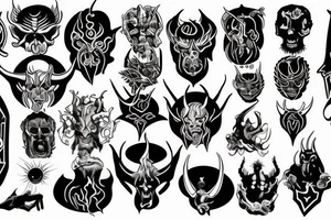 god and satan shakes hand. tattoo idea