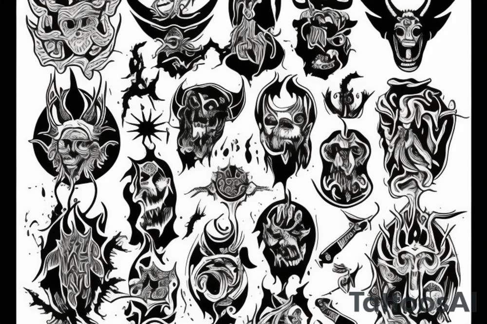 god and satan shakes hand. tattoo idea