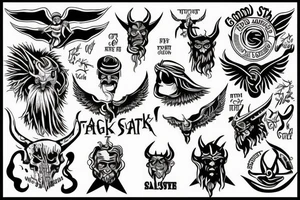 god and satan shakes hand. tattoo idea