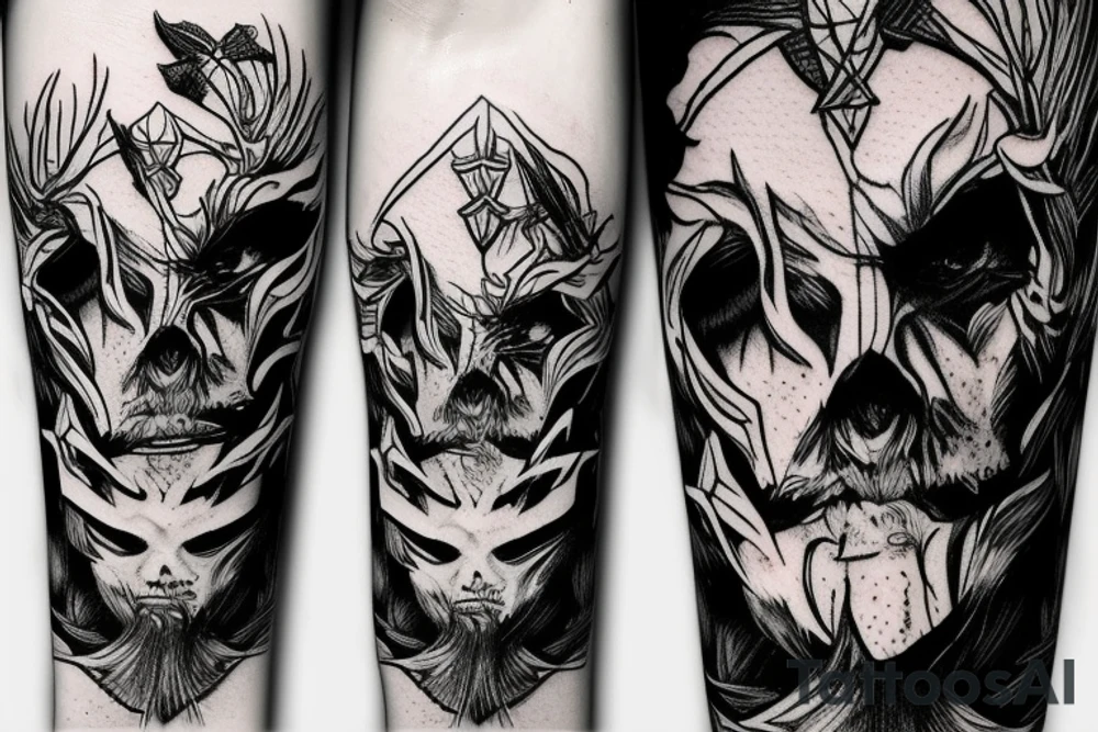 Witcher fightibg whitg Leshy tattoo idea