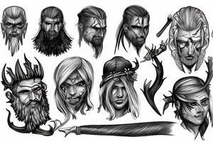 Witcher fighting with Leshy tattoo idea