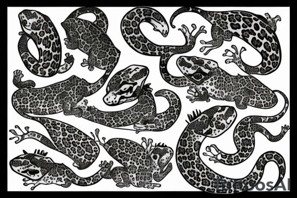 Leopard gecko tattoo idea
