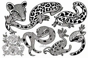 Leopard gecko tattoo idea