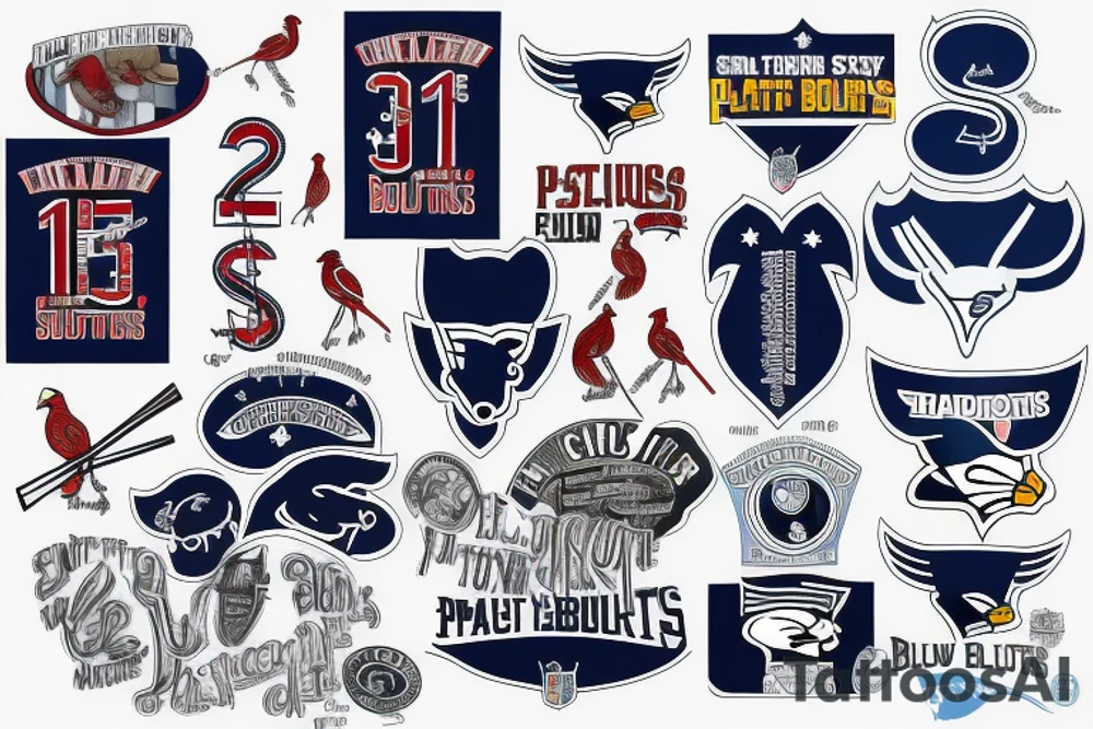 New England patriots St. Louis cardinals St. Louis blues Manchester city sc tattoo idea