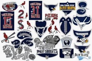 New England patriots St. Louis cardinals St. Louis blues Manchester city sc tattoo idea