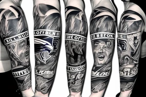 New England patriots St. Louis cardinals St. Louis blues Manchester city sc tattoo idea