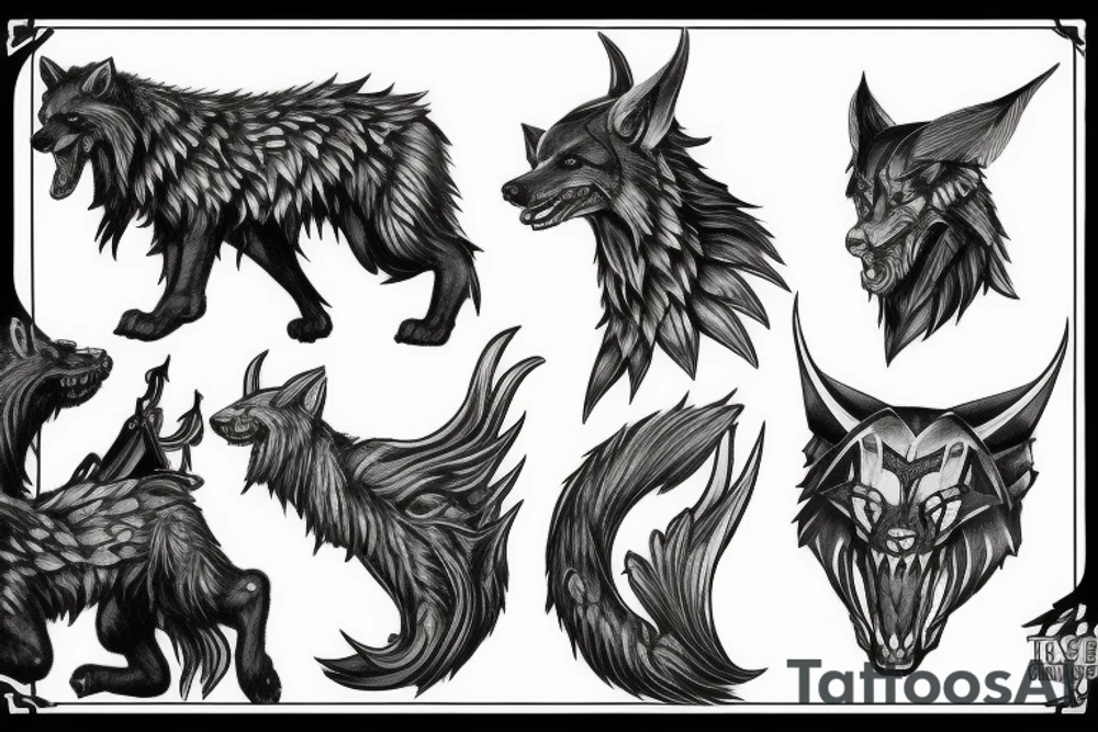 Norse mythology, Tyr Fenrir tattoo idea