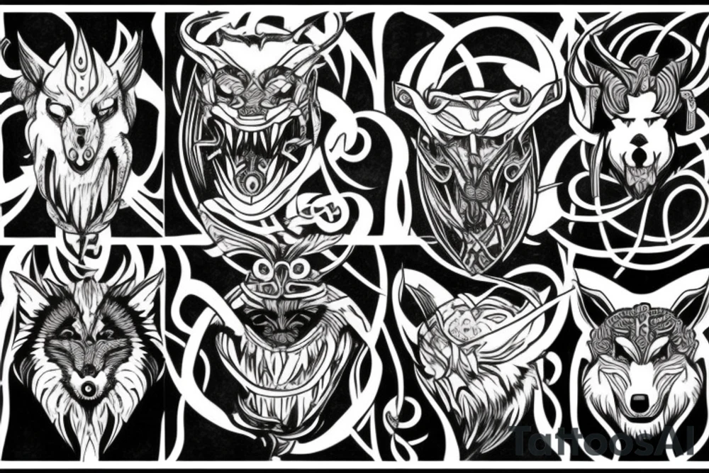 Norse mythology, Tyr Fenrir tattoo idea