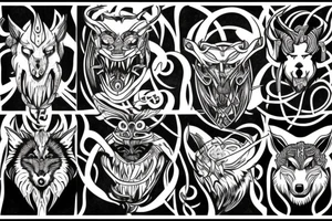 Norse mythology, Tyr Fenrir tattoo idea