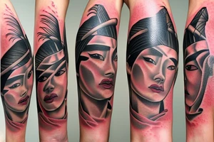 female samurai tattoo idea