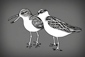 sandpiper with a pipe in its mouth tattoo idea