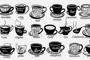 Cup of tea on saucer with cigarette tattoo idea