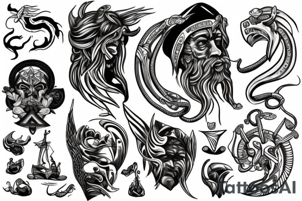 poseidon tattoo idea