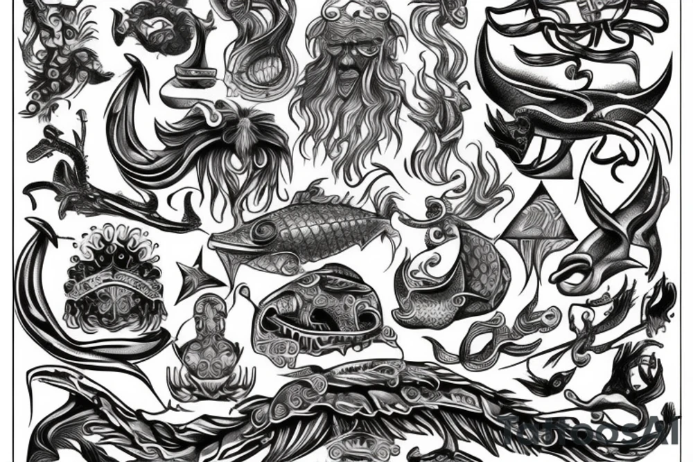 poseidon tattoo idea