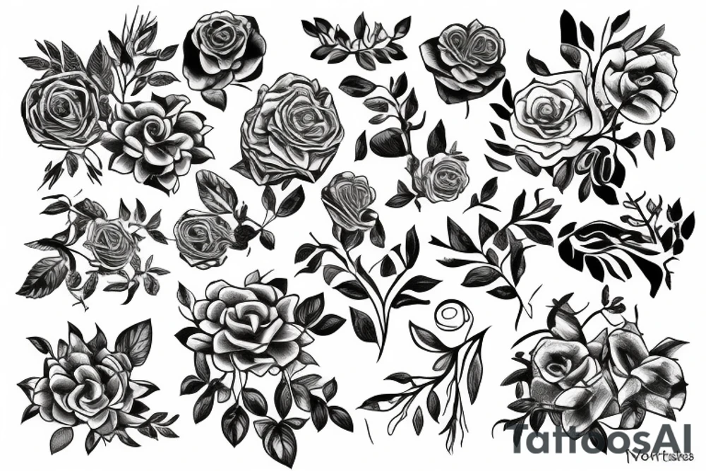 Flower vines tattoo idea