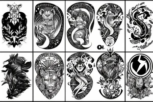 Leo zodiac but also swimming related tattoo idea