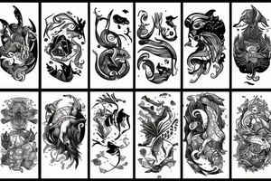 Leo zodiac but also swimming related tattoo idea