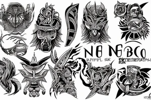 neo tribal berlin style tattoo flash tattoo idea