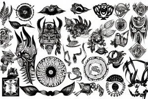neotribal berlin style tattoo flash tattoo idea