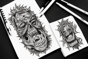 monster on the neck tattoo idea