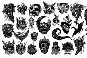 monster on the neck tattoo idea
