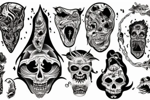 monster on the neck tattoo idea