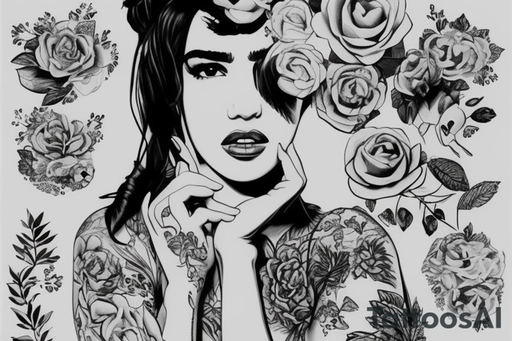 Dua lipa pin up tattoo idea