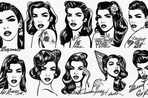 Dua lipa pin up tattoo idea
