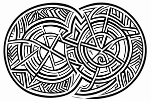 Arrow linked with infinity symbol with the name Finnley tattoo idea