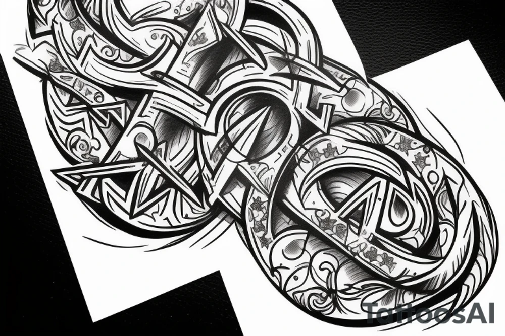 Arrow & infinity tattoo idea