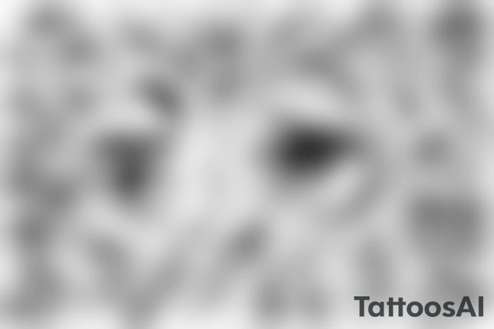 An open eye on a hand with tears surrounded by rain tattoo idea