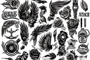 writing quill knuckle tattoo tattoo idea