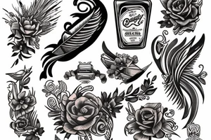 writing quill tattoo idea