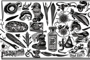 writing quill tattoo idea