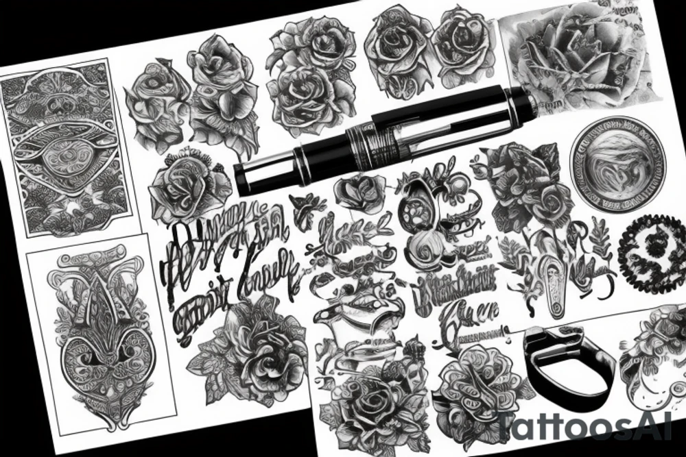 fountain pen tattoo idea