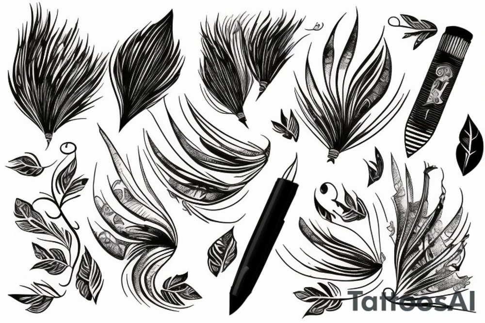 quill pen tattoo idea